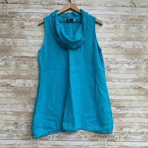 Cowl Neck Linen Tank